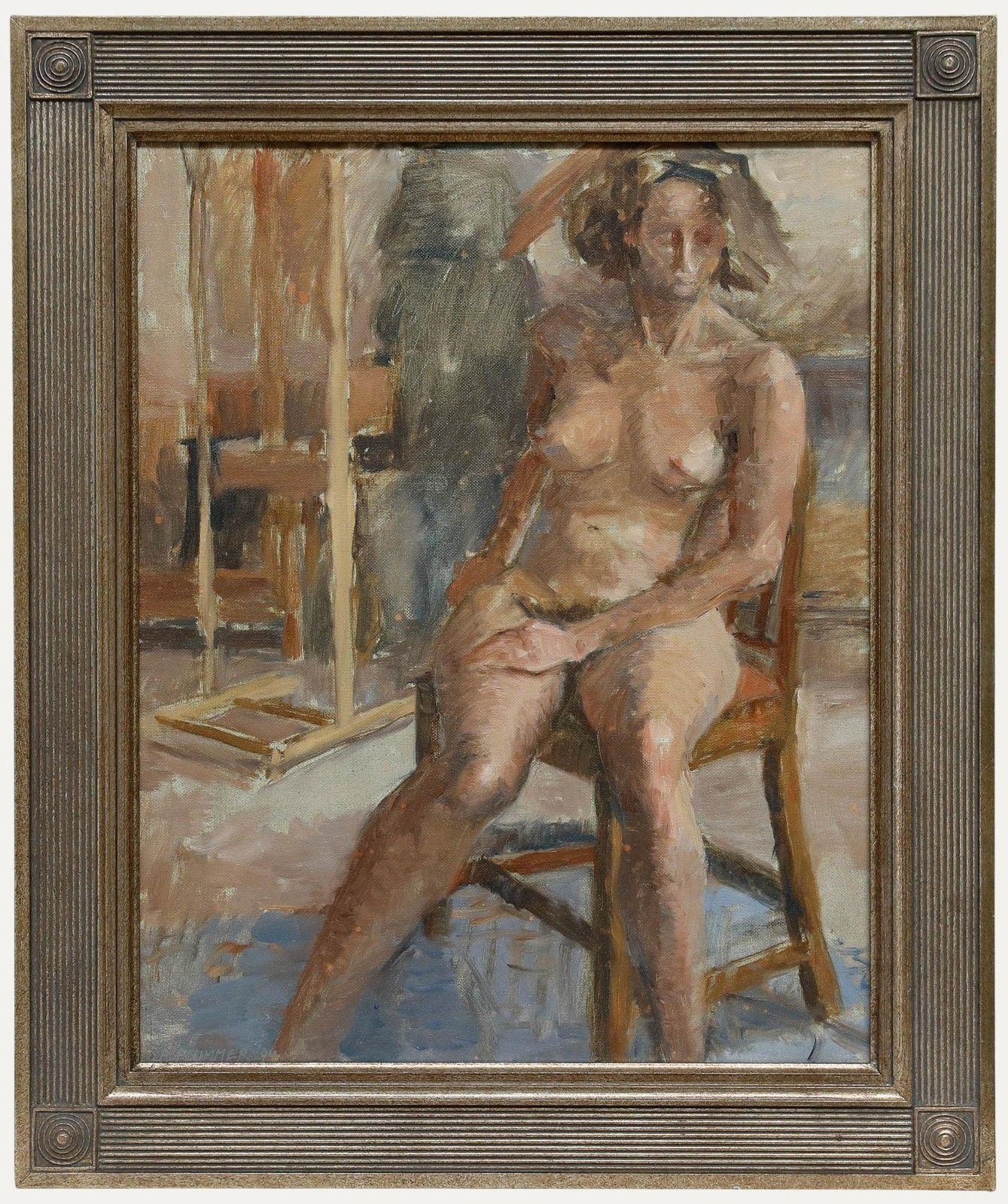 Pauline Plummer (B.1933) Framed 20th Century Oil, The Girl With Rumpled Hair