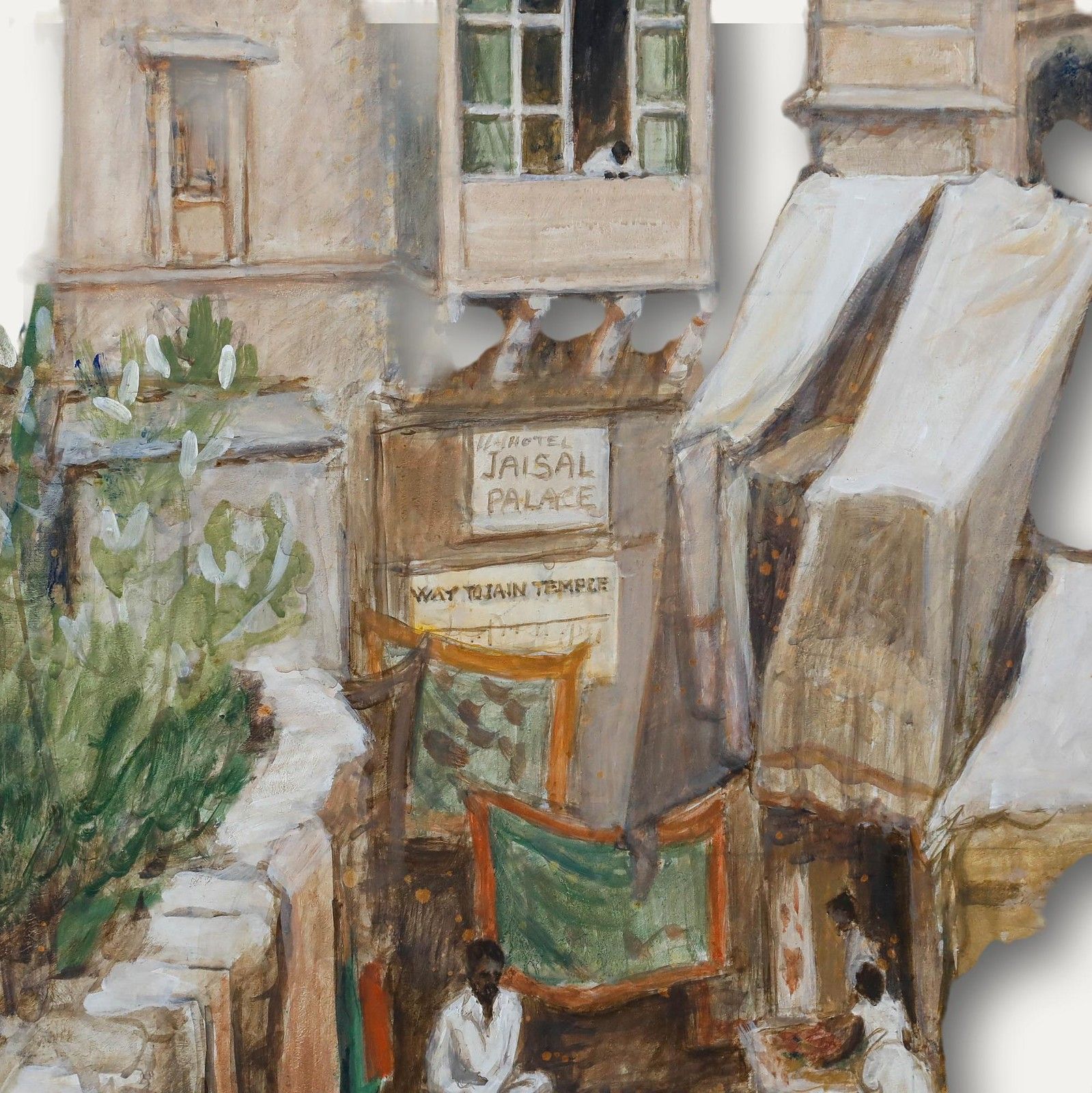Pauline Plummer (B.1933) 20th Century Oil, A Street In Rajasthan photo 295.0