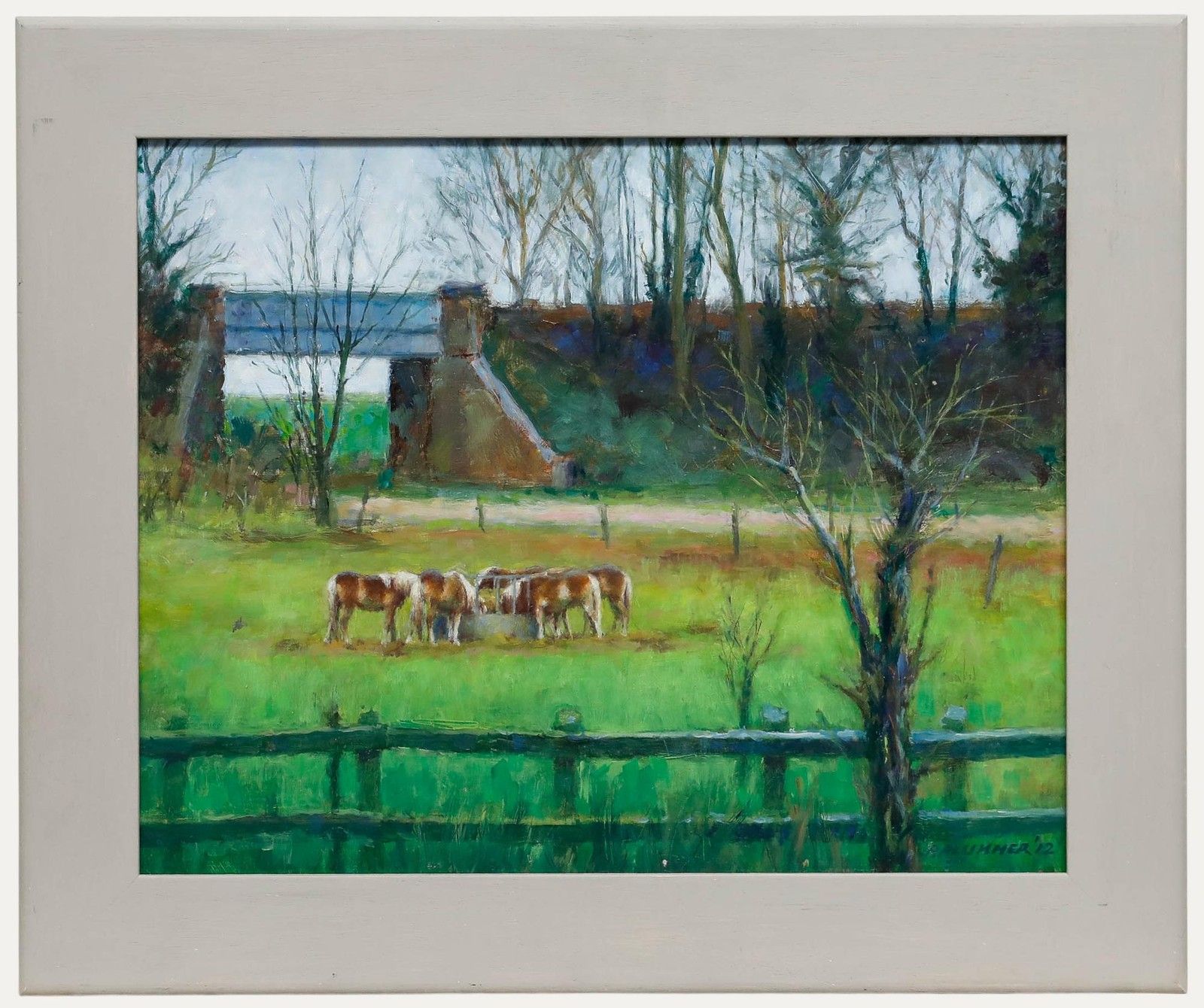 Pauline Plummer (B.1933) 2012 Oil, Haflingers At Oxnead