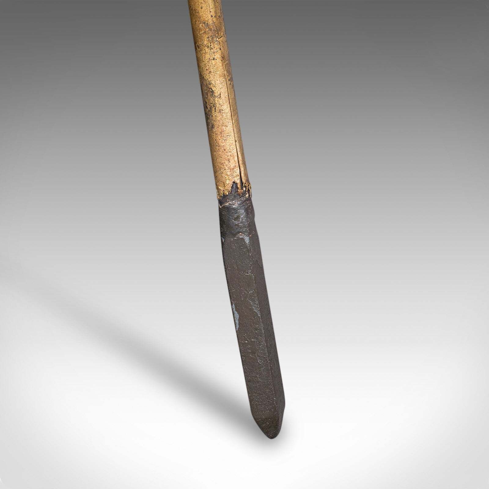 505.0 Antique Fire Tool Set, English, Brass, Shovel, Tongs, Poker, Victorian, C.1870 photo