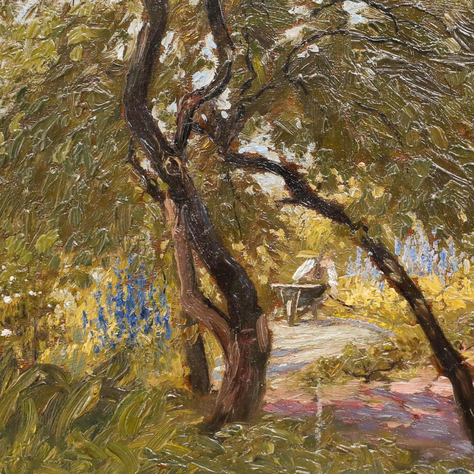 English School Early 20th Century Oil The Gardener photo Art