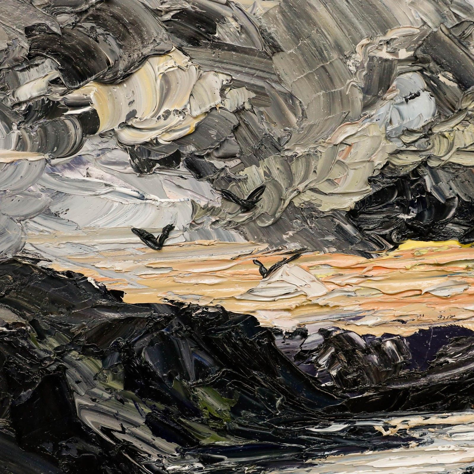 Daniel Nichols Contemporary Oil, Welsh Mountain Sunset photo Art
