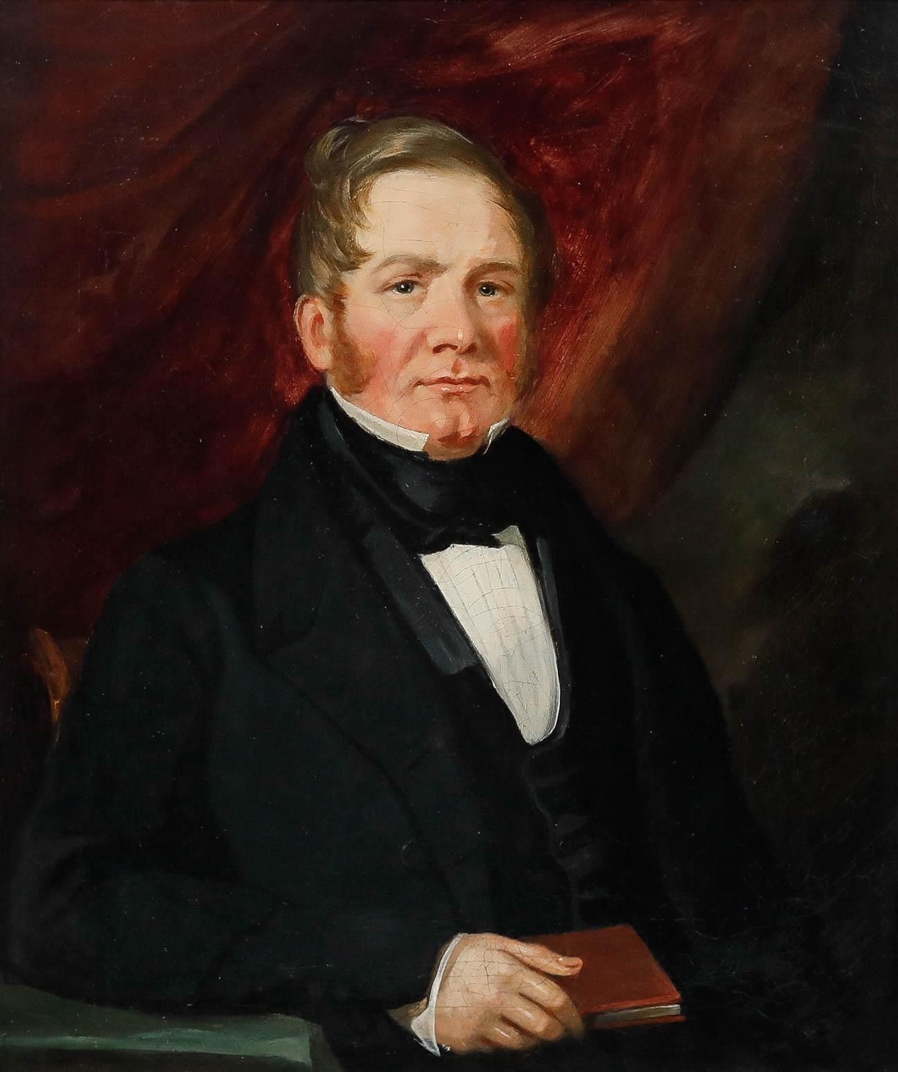 Fine Mid 19th Century Oil Portrait Of Mayor John Neve photo furniture