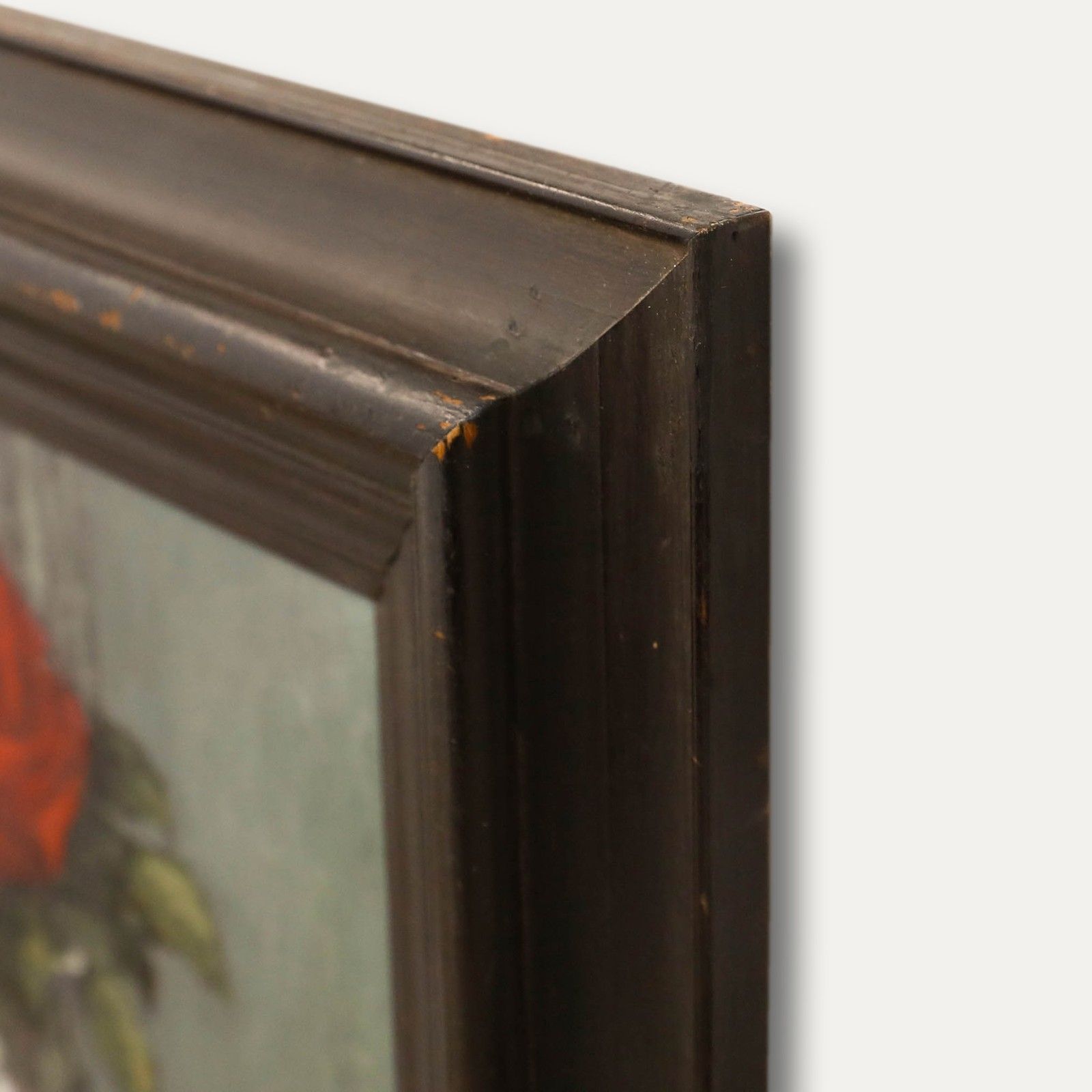 William Burns Frsa (1923 2010) Framed 20th Century Oil, Red Rose photo 325.0
