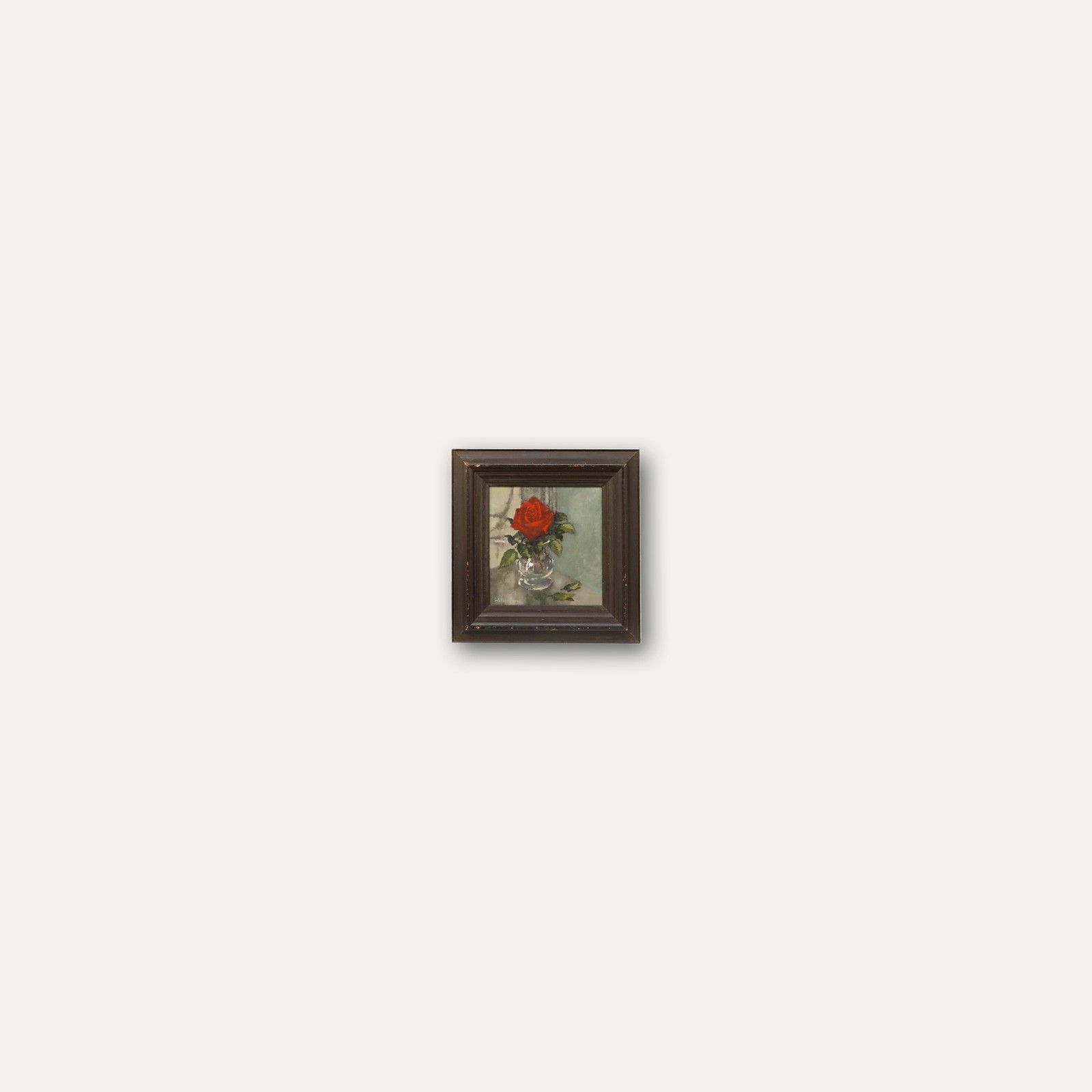 William Burns Frsa (1923 2010) Framed 20th Century Oil, Red Rose photo buy