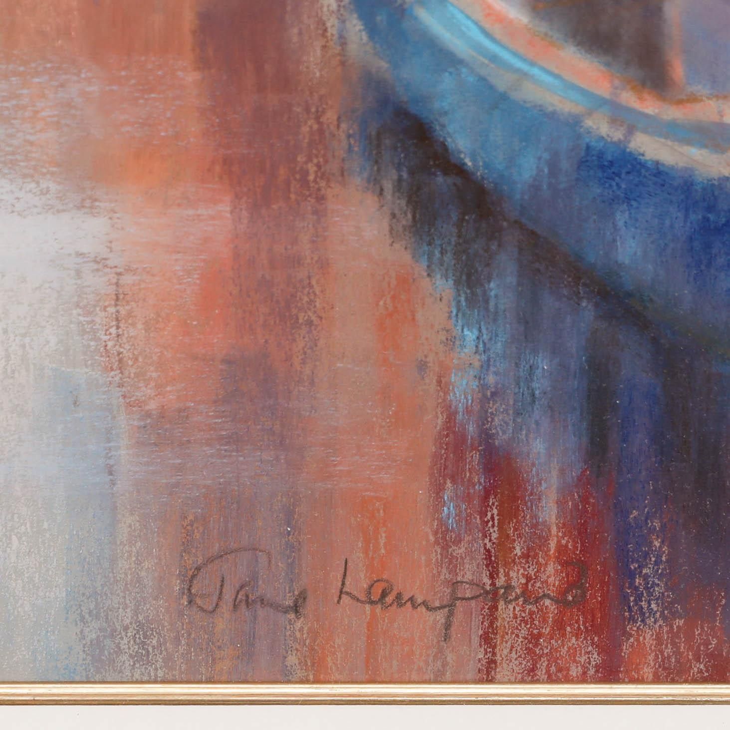 Jane Lampard Framed Contemporary Pastel, Side Canal, Dorsoduro photo vintage