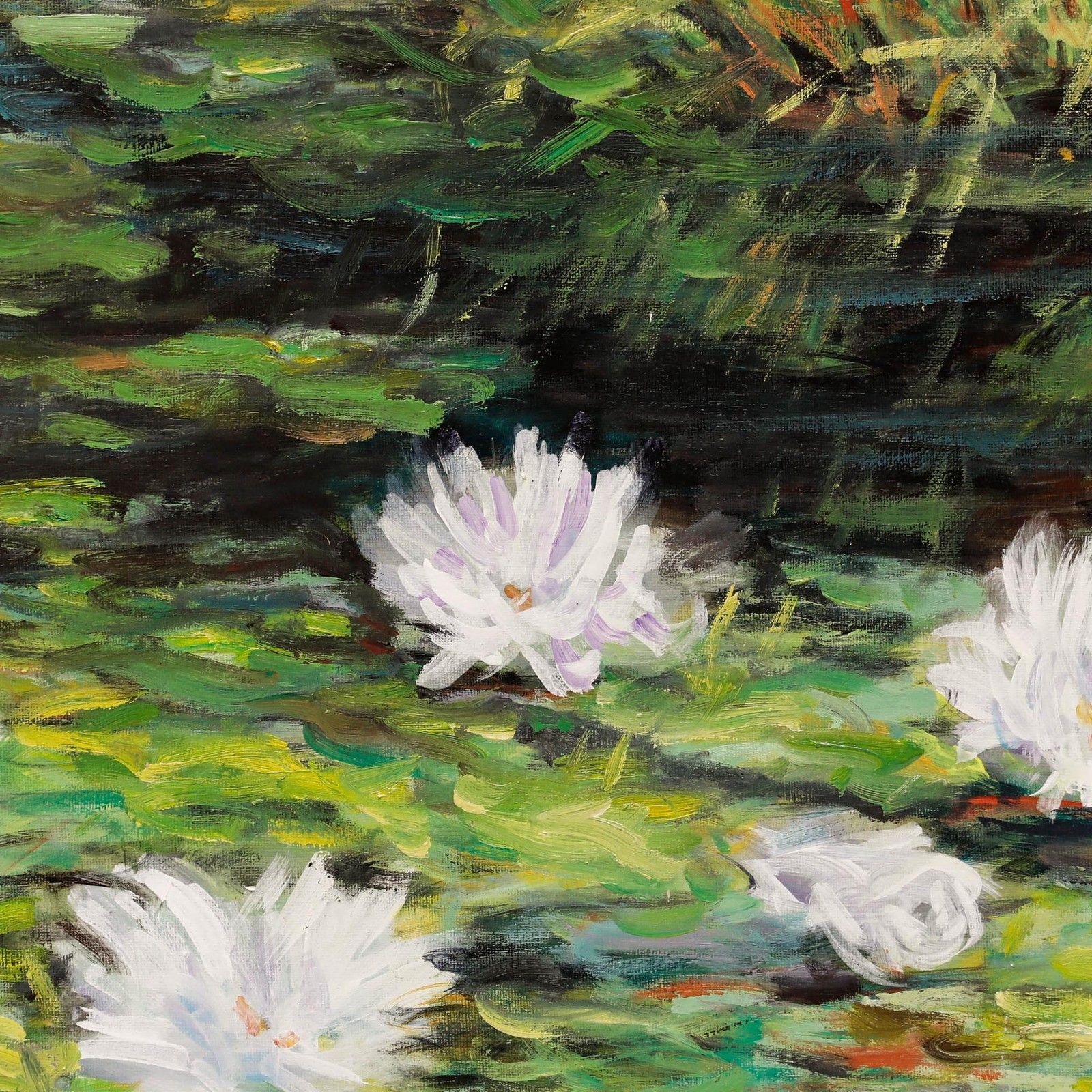 Erwin Steinhauser (1939 2023) 1999 Pastel, Study Of Waterlilies photo Art