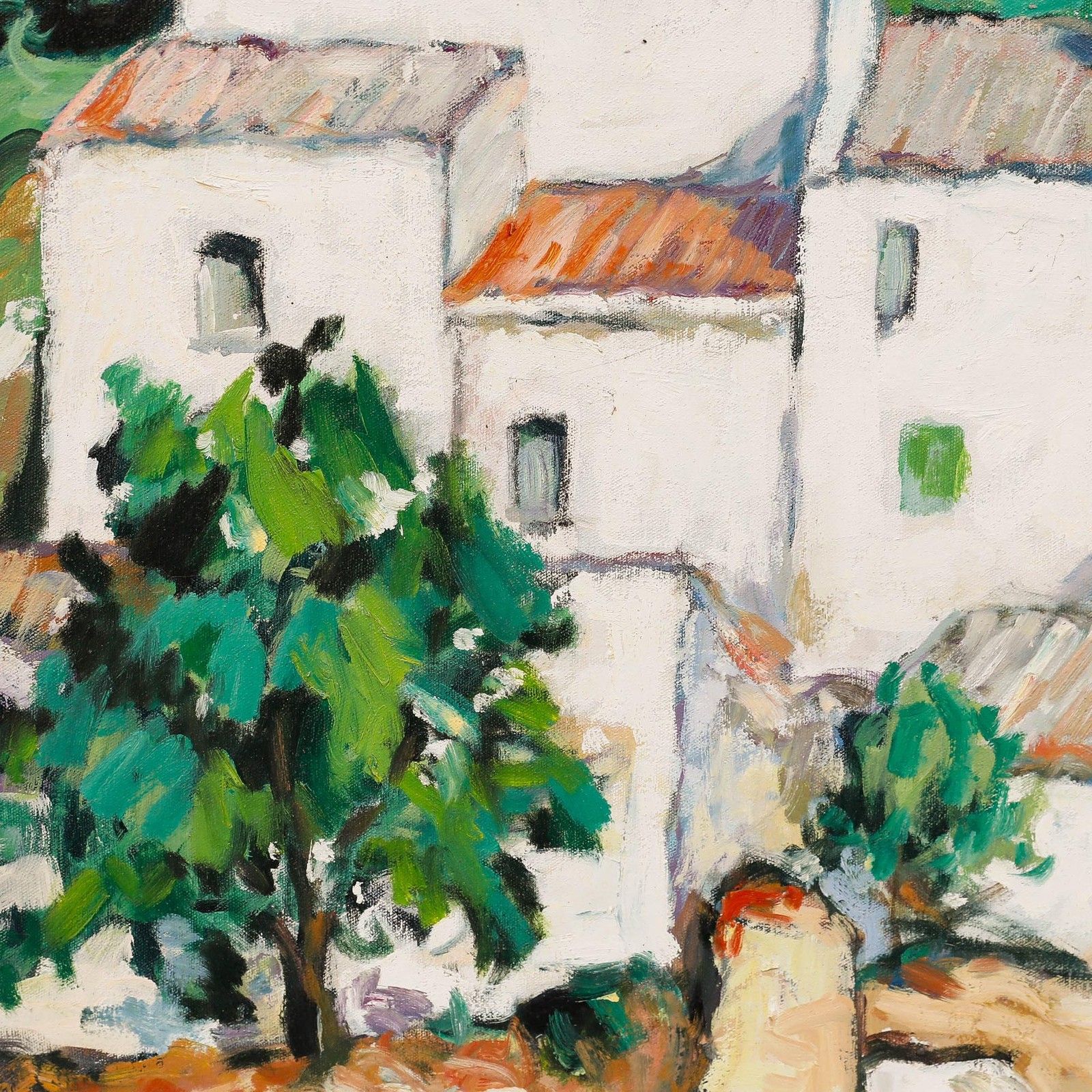 Erwin Steinhauser (1939 2023) 20th Century Oil, House Facades photo Art