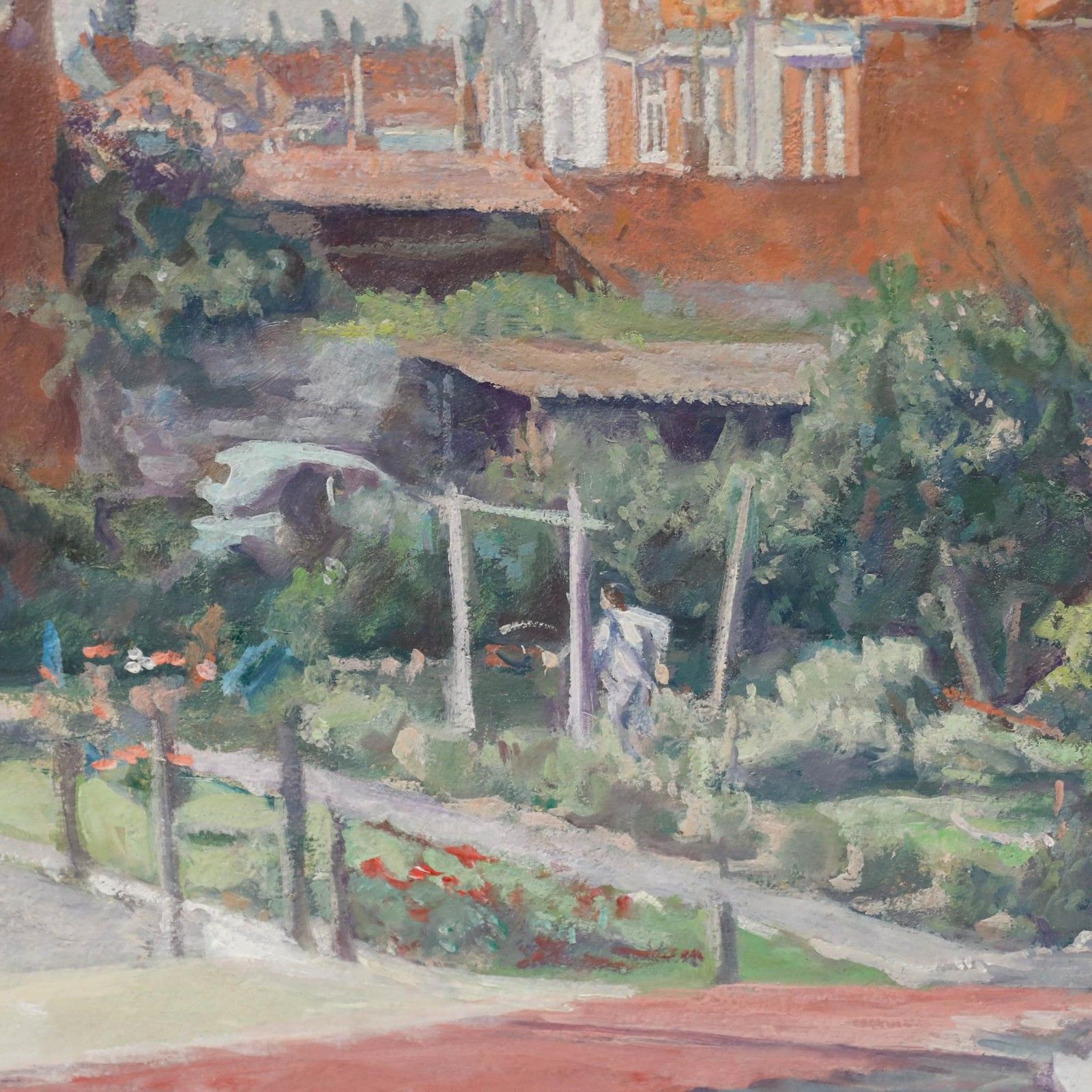 George Weissbort (1928 2013) 20th Century Oil, Across The Roof Tops photo Art