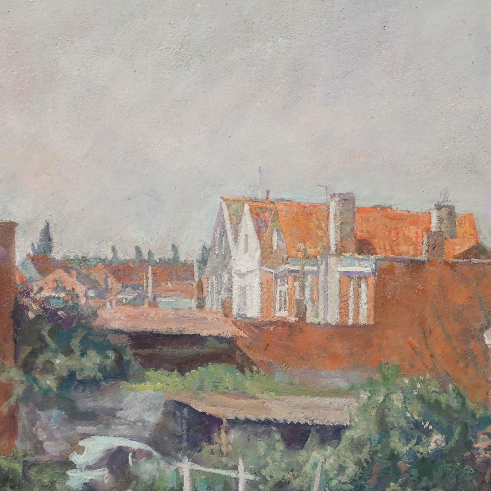 George Weissbort (1928 2013) 20th Century Oil, Across The Roof Tops photo 325.0
