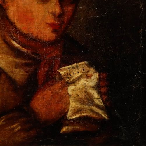 Late 19th Century Oil The League photo vinterior