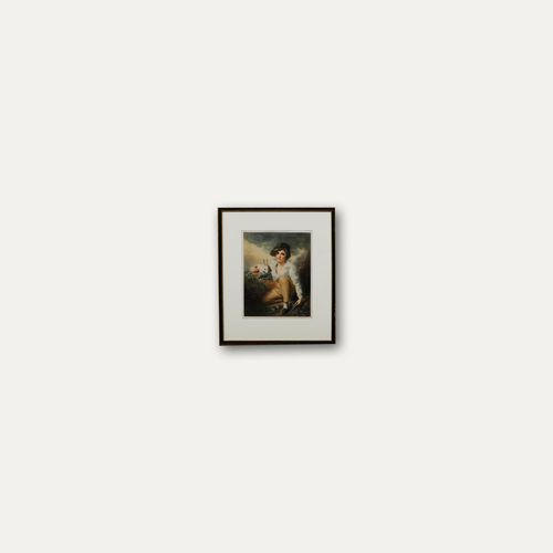 After Sir Henry Raeburn Ra Framed 1937 Mezzotint, Boy & Rabbit photo buy