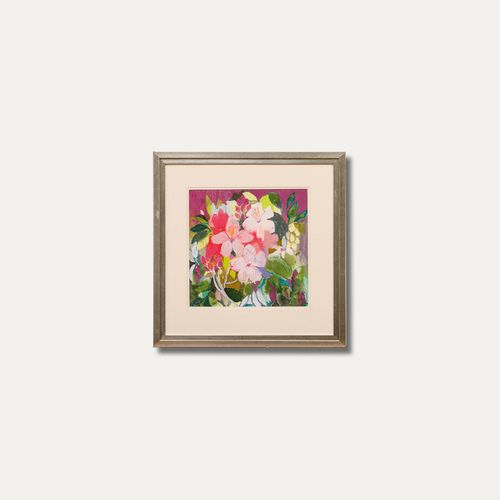 Nola Armstrong 20th Century Pastel, Hibiscus Plant photo vintage