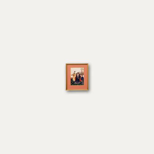 Chinese School 19th Century Gouache Serving Elders photo vinterior