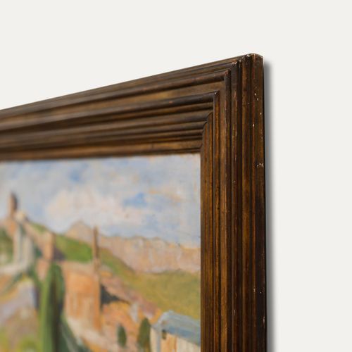 Cecile Hertz Eyrolles (1875 1974) Oil, Village In Afternoon Light photo vinterior