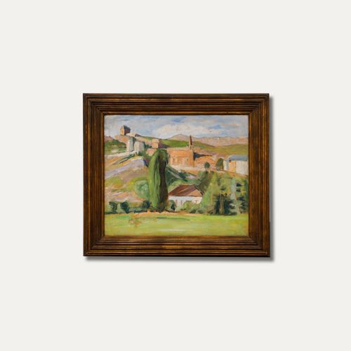 Cecile Hertz Eyrolles (1875 1974) Oil, Village In Afternoon Light photo buy