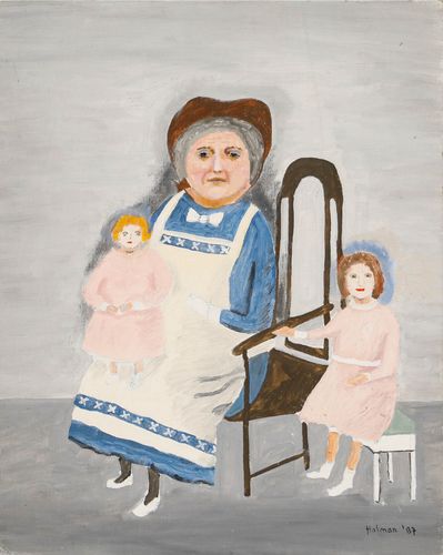 Betty Holman (B.1911) 1987 Oil, Nanny No. 2 photo furniture