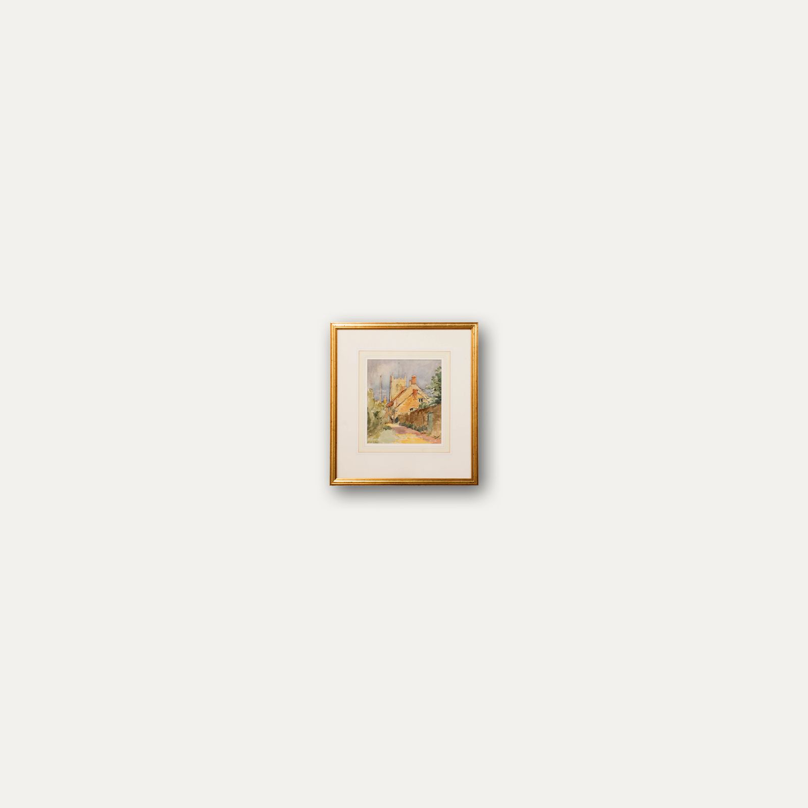 Alfred Henry Hart (1866 1953) Framed Watercolour, Church Lane photo buy