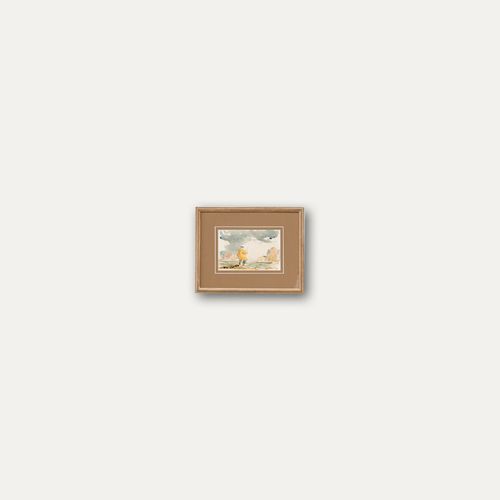 Roland Batchelor (1889 1990) Framed Watercolour, Fisherman In His Yellow Mac photo buy
