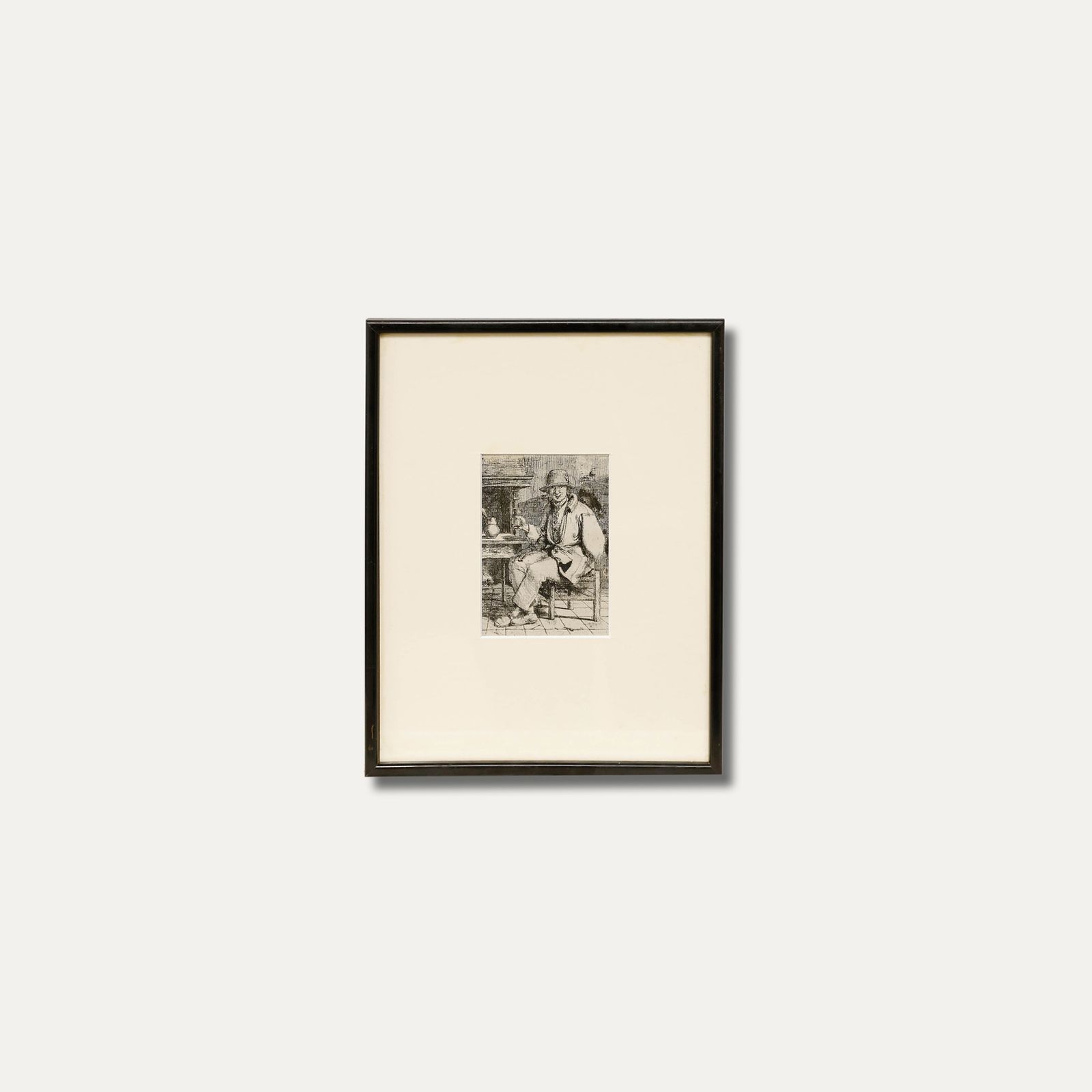 Johannes Huibert Prins (1756 1806) 1783 Etching, The Drinker photo vinterior