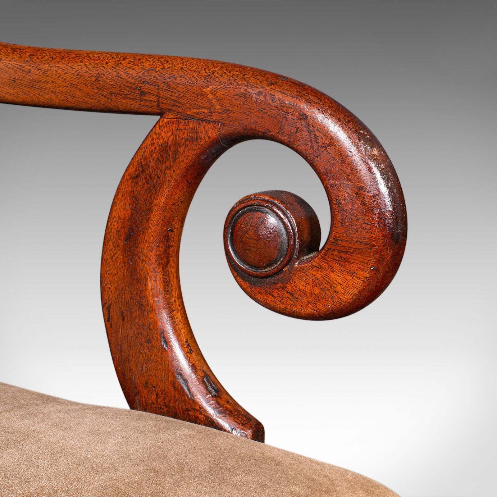 Furniture Pair Of Antique Morning Room Chairs, English, Elbow Seat, Regency, Circa 1820 photo