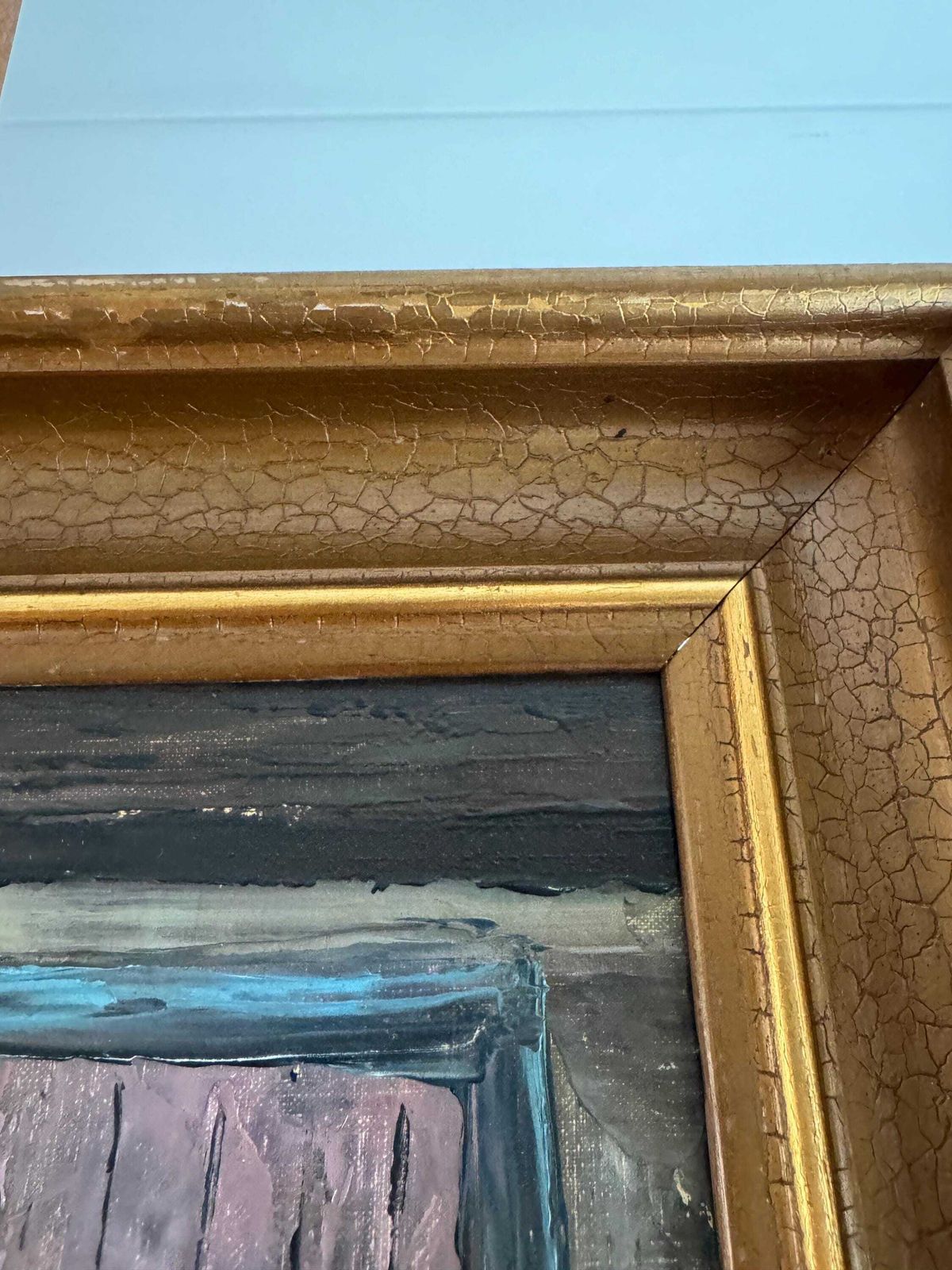 Mid Century Oil Painting   Wall Decor photo for sale