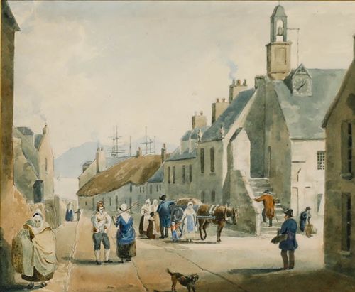 Attrib. Thomas Fairbairn (1820 1884) Framed Watercolour, Old Dumbarton photo furniture