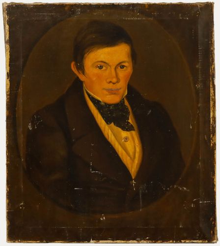 British School  1882 Oil Portrait Of A Gentleman