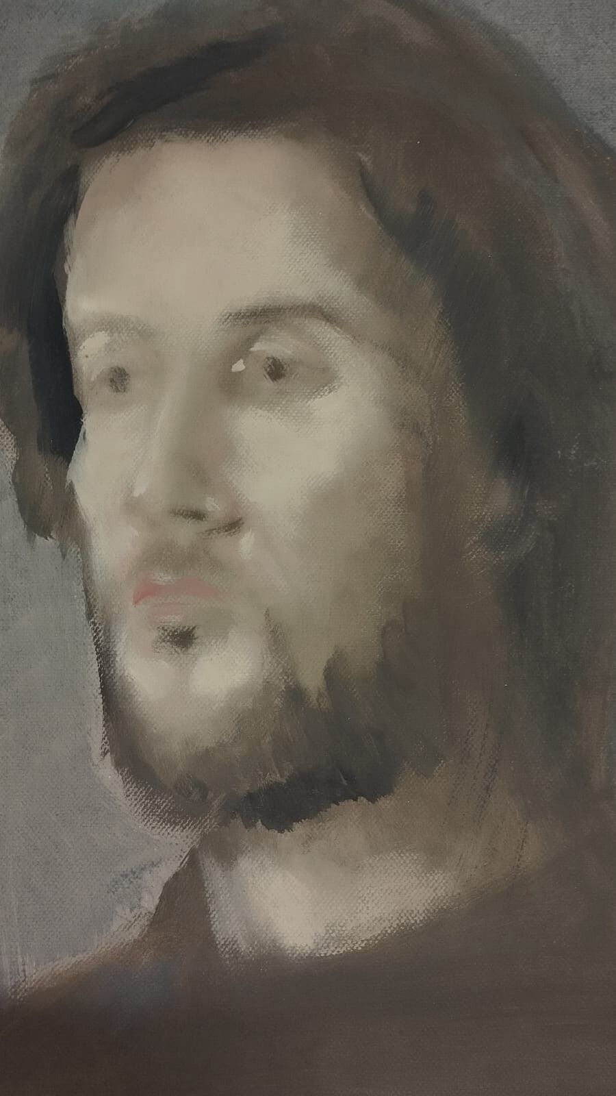 photo for sale Oil Painting On Canvas Portrait Of Donato Cicconi Annigoni School Simi