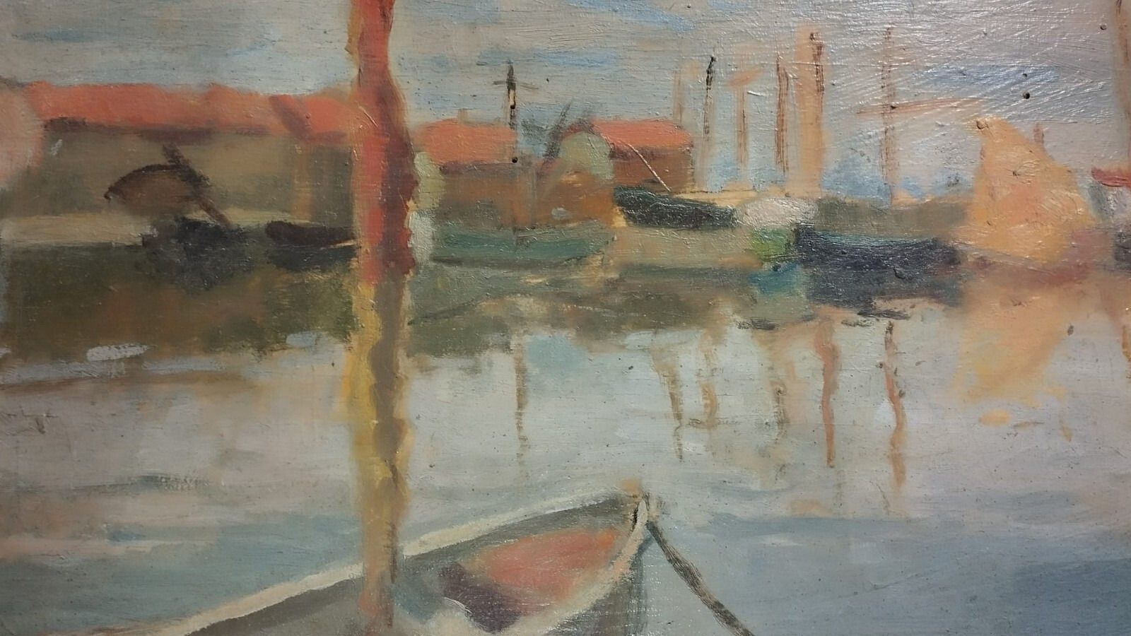 Oil Painting Sea Table Signed Early 1900s photo buy