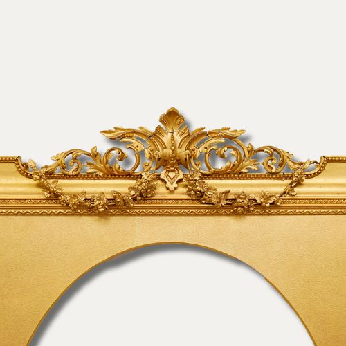 Water Gilded  Late 19th Century Picture Frame Ornate Floral Ornamentation photo Home Decor