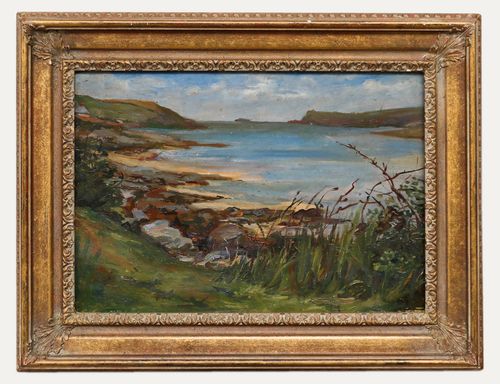 Framed Mid 20th Century Oil Calm In The Bay