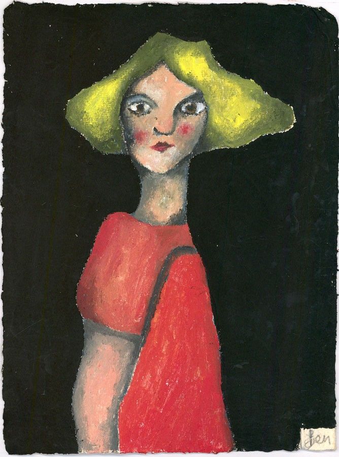 Ben Carrivick Contemporary Oil, The Blonde Woman photo furniture