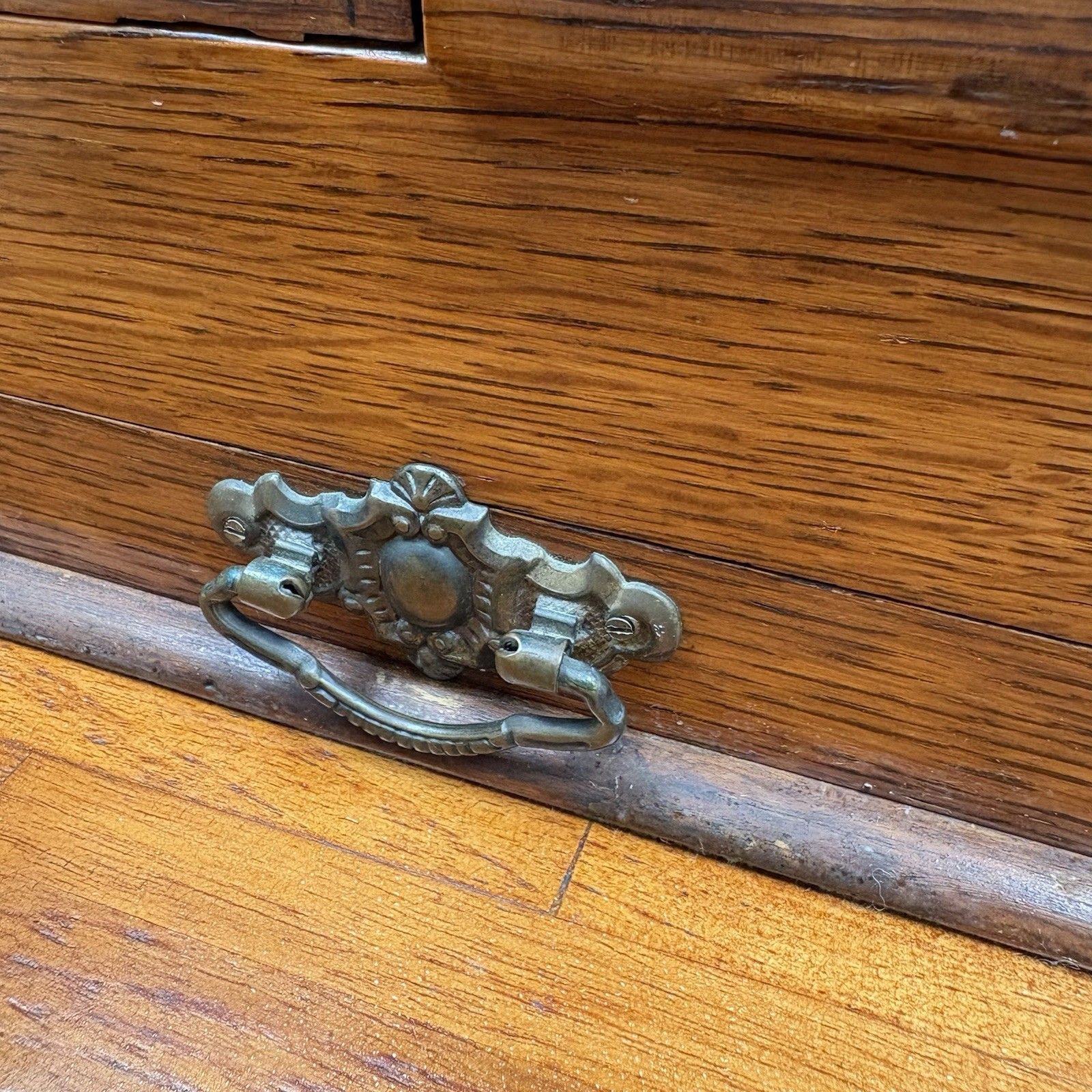 Compact Victorian Oak Stationery Letter Writing Box Organiser photo furniture
