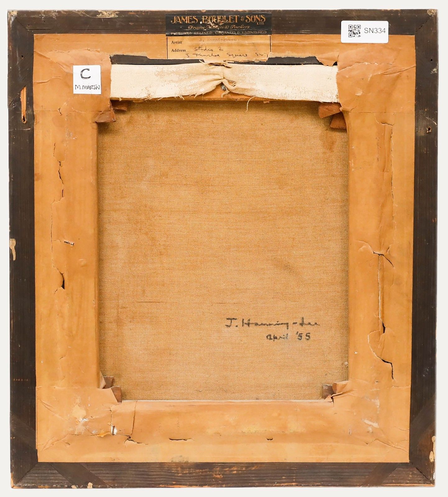 J. Hanning Lee Framed Mid 20th Century Oil, Portrait Of Iris Sanmugam photo for sale