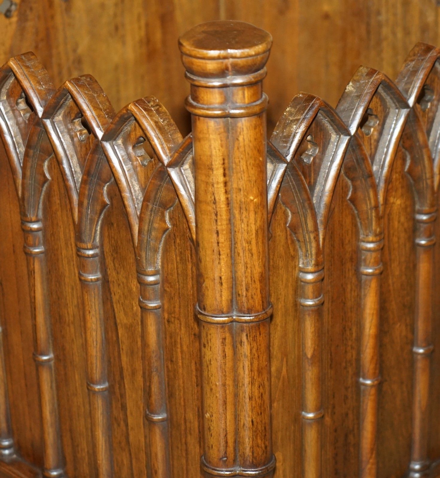Stunning Pair Of Gothic Revival Extra Large Hand Carved Wooden Planters 72x60cm photo buy