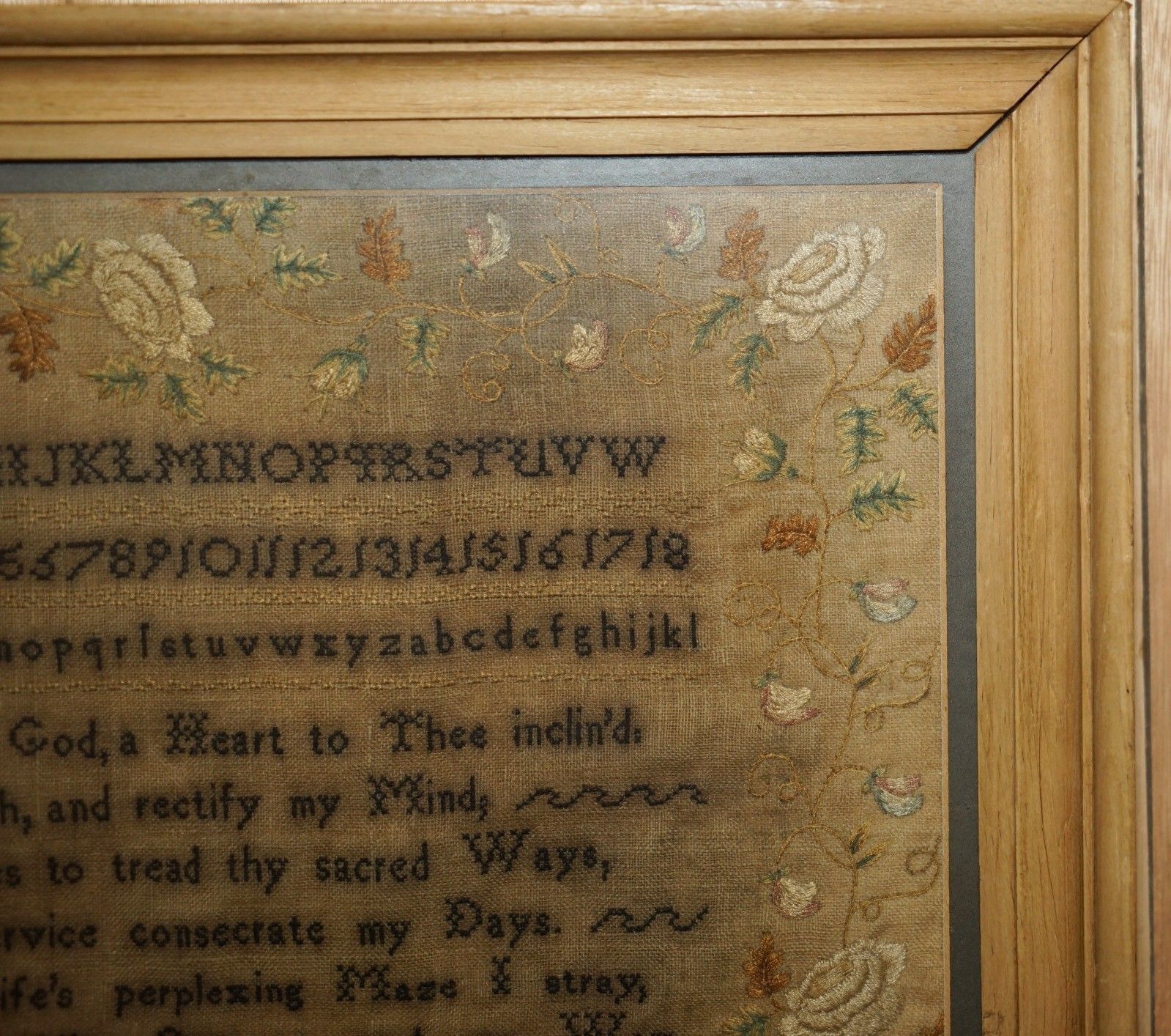 Collectable Antique Antique 1817 Mary Perkins George III Needlework Sampler photo 950.0