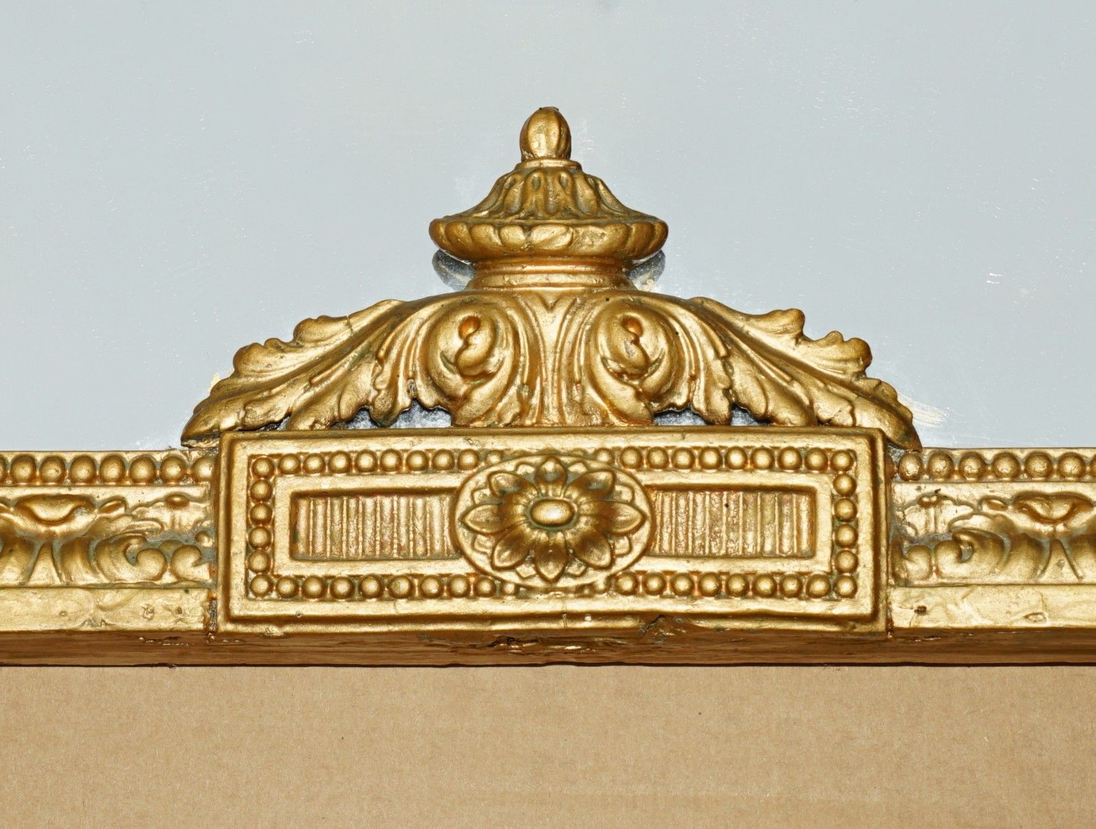 Exquisite Antique 19th Century Neoclassical Design Gold Gilt Overmantle Mirror photo Home Decor