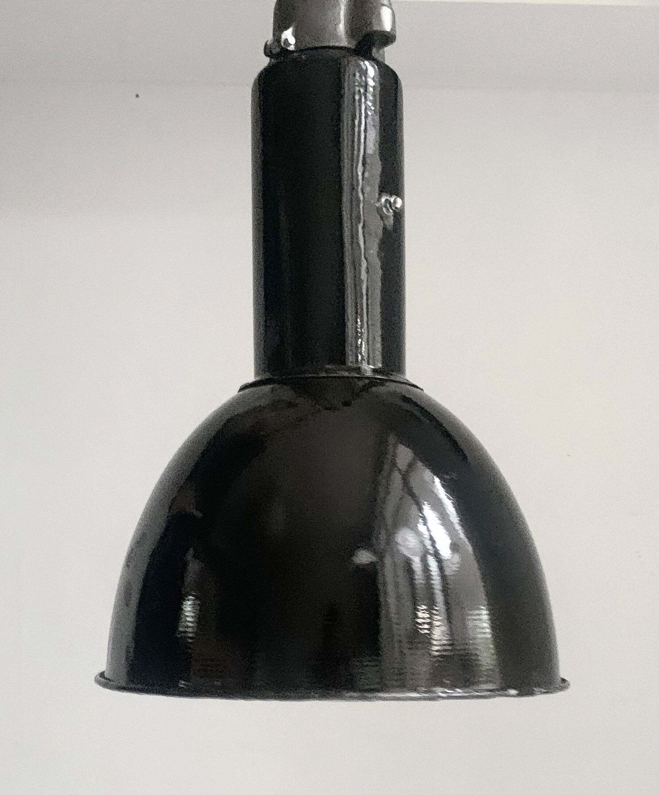 photo furniture Vintage Industrial Black Enamel Pendant Lamp By Elektrosvit, 1950's / Soviet Era