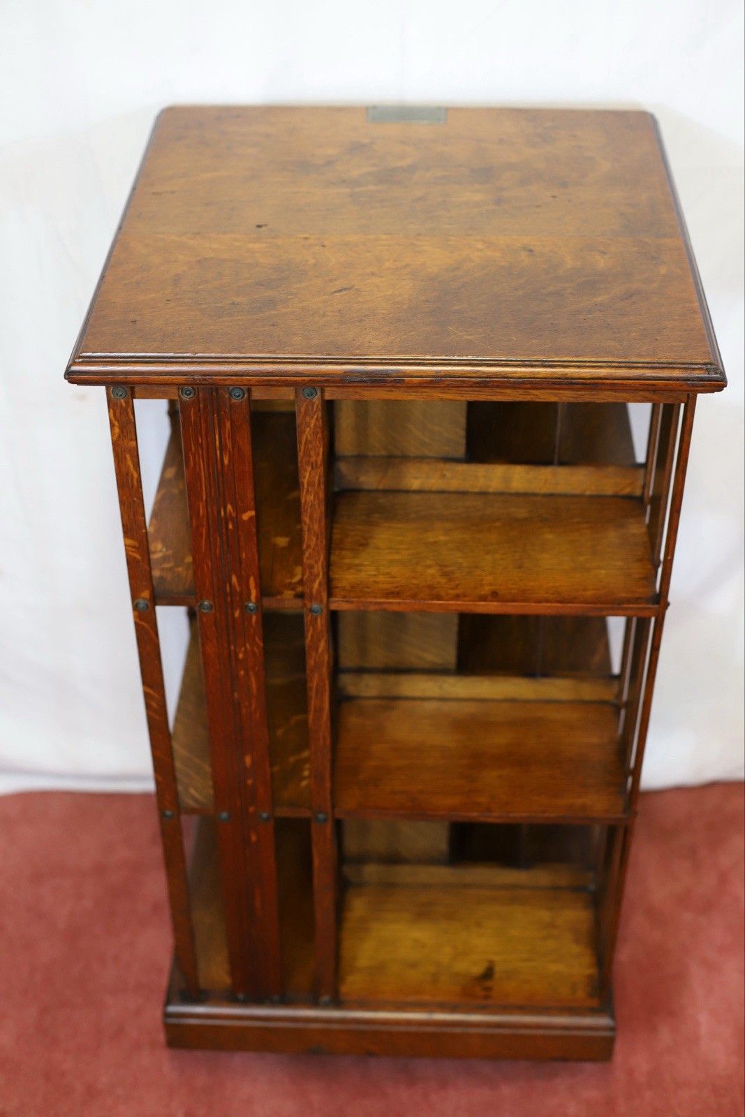 Beautiful Victorian Oak Revolving Bookcase. photo 1100.0