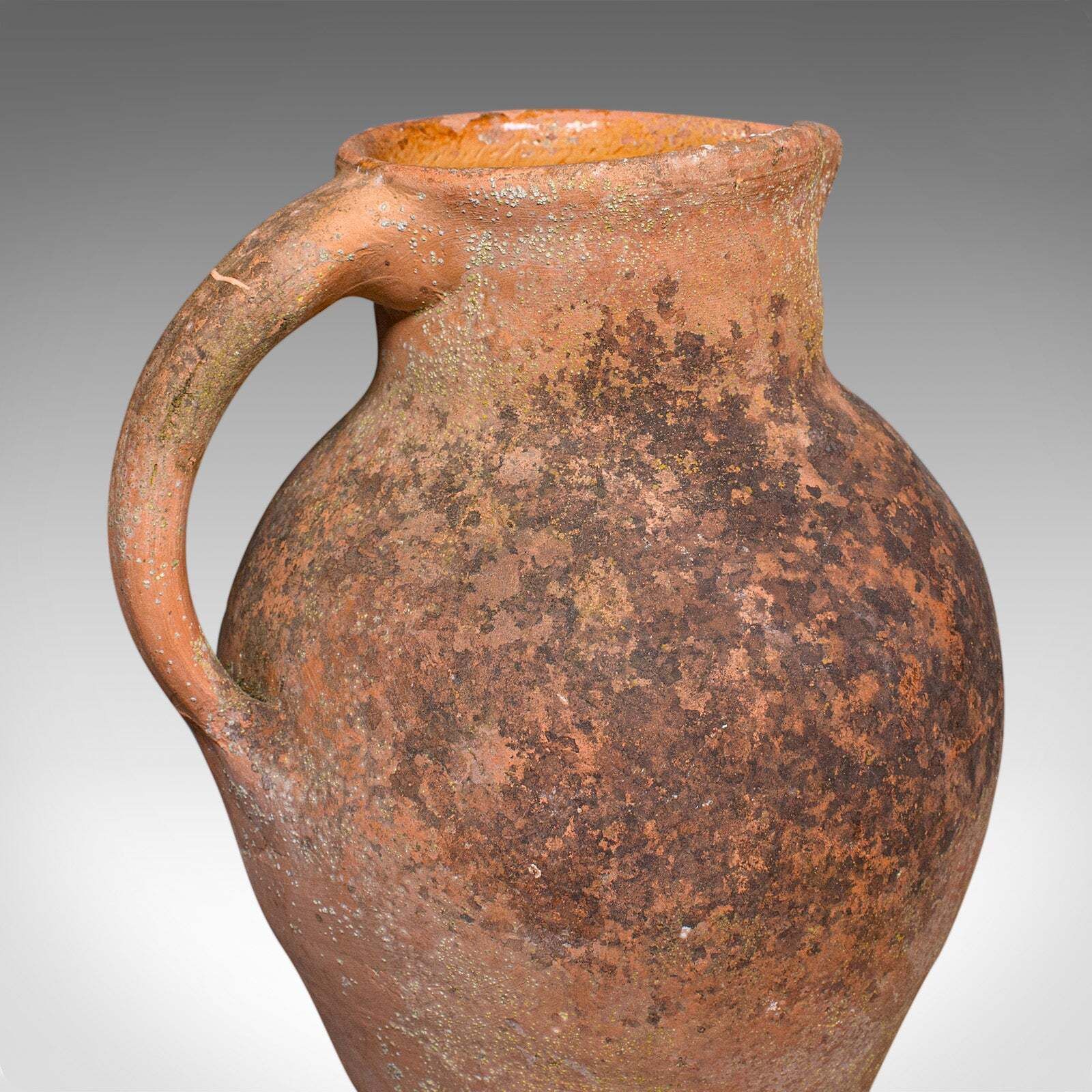 photo furniture Vintage Patio Planter Jug, Italian, Terracotta, Garden, Jardiniere, Mid Century