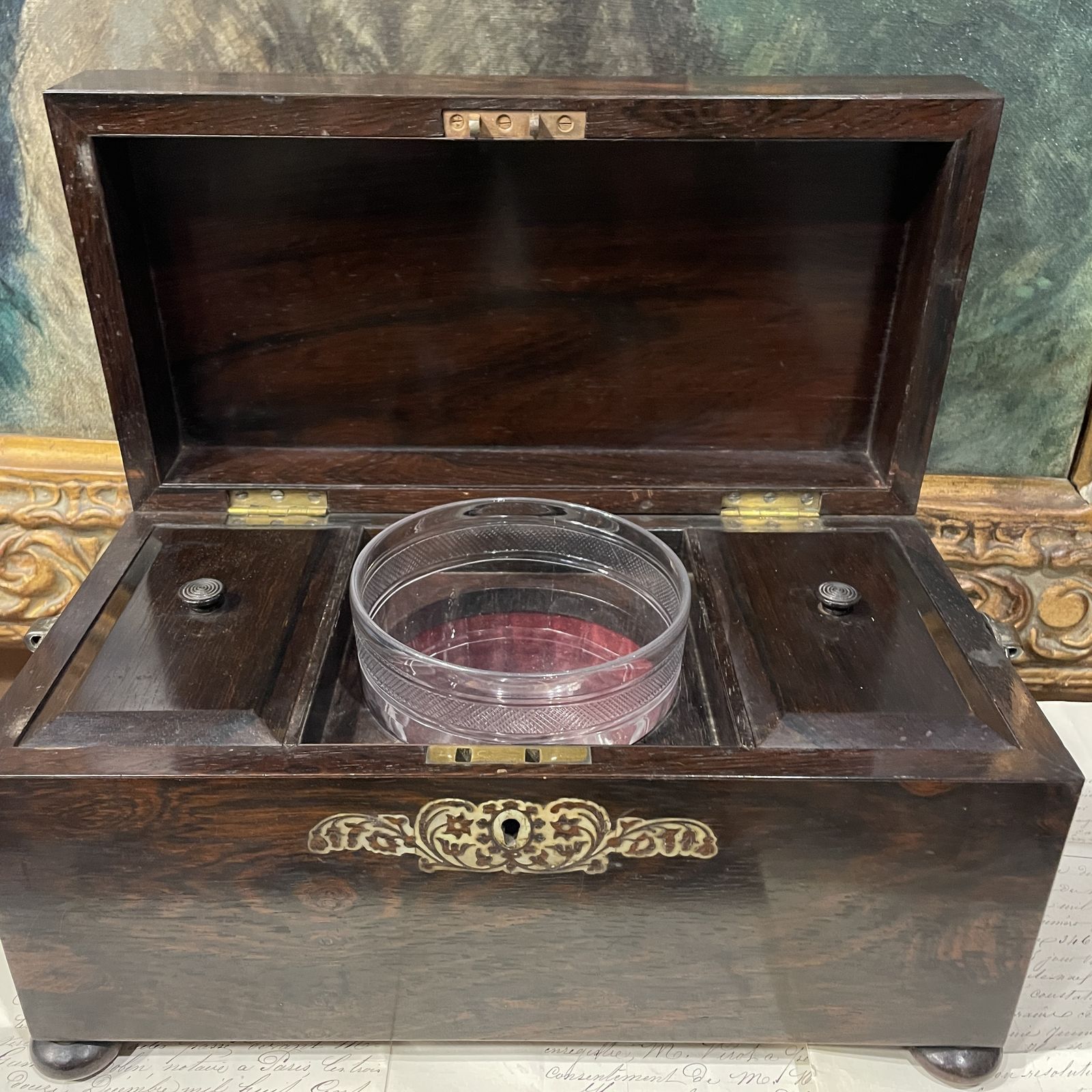 Early Victorian Hardwood Tea Caddy photo for sale