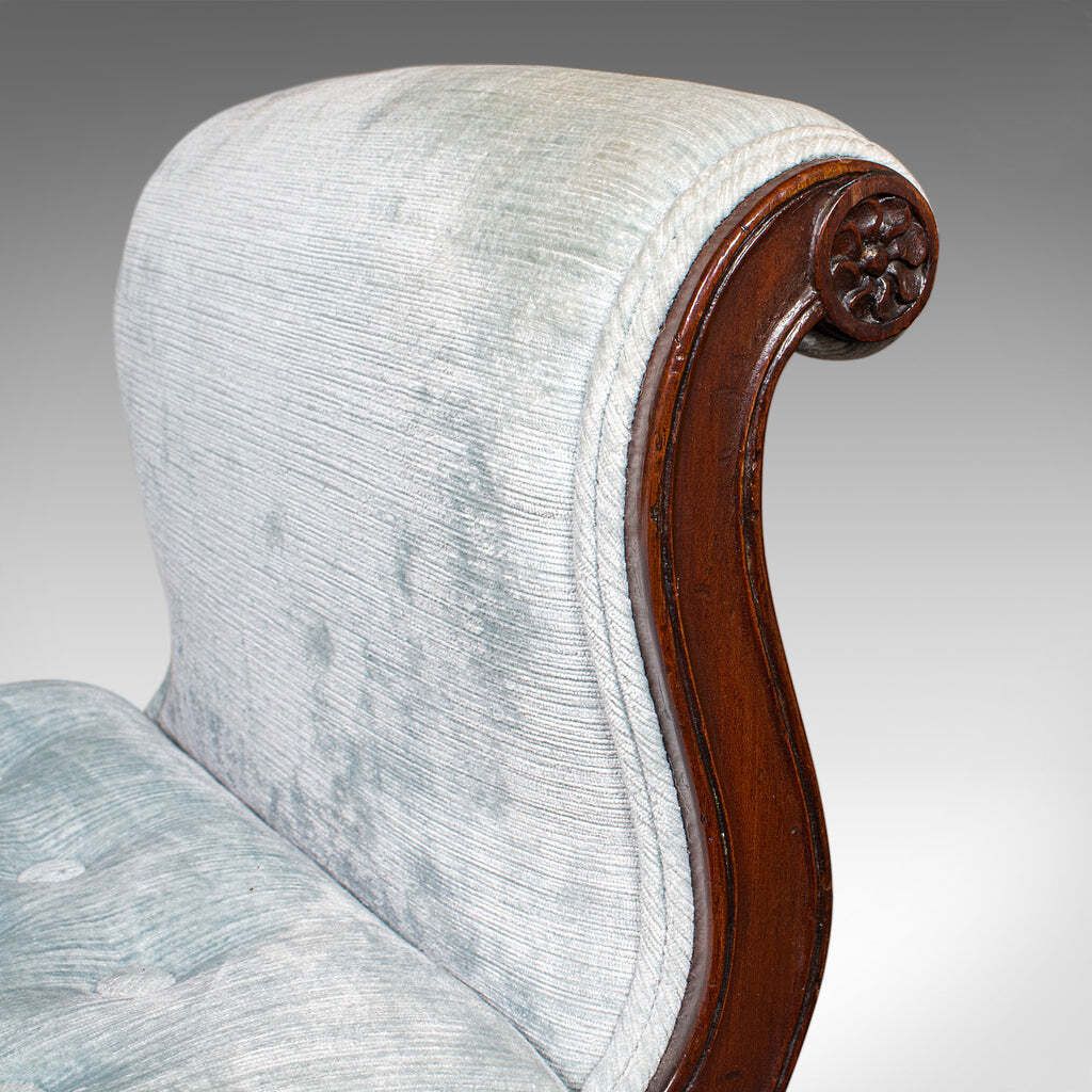 photo for sale Antique Window Seat, English, Walnut, Duet, Bench, Georgian Revival, Edwardian