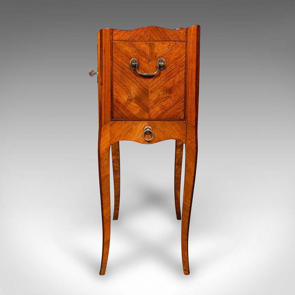 Antique Side Table, Italian, Kingwood, Marble, Bedside Nightstand, Victorian photo buy
