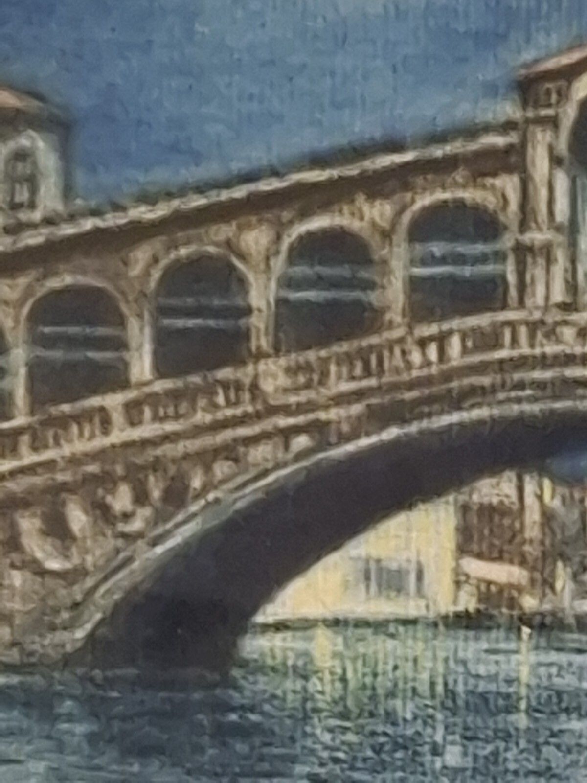 photo for sale Antique Hand Coloured Etching Leon Verdier Algeria Rialto Bridge Venice Italy