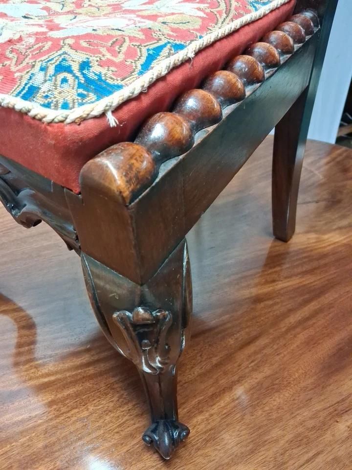 Antique Rosewood Prie Dieu Chair Prayer Seat photo for sale