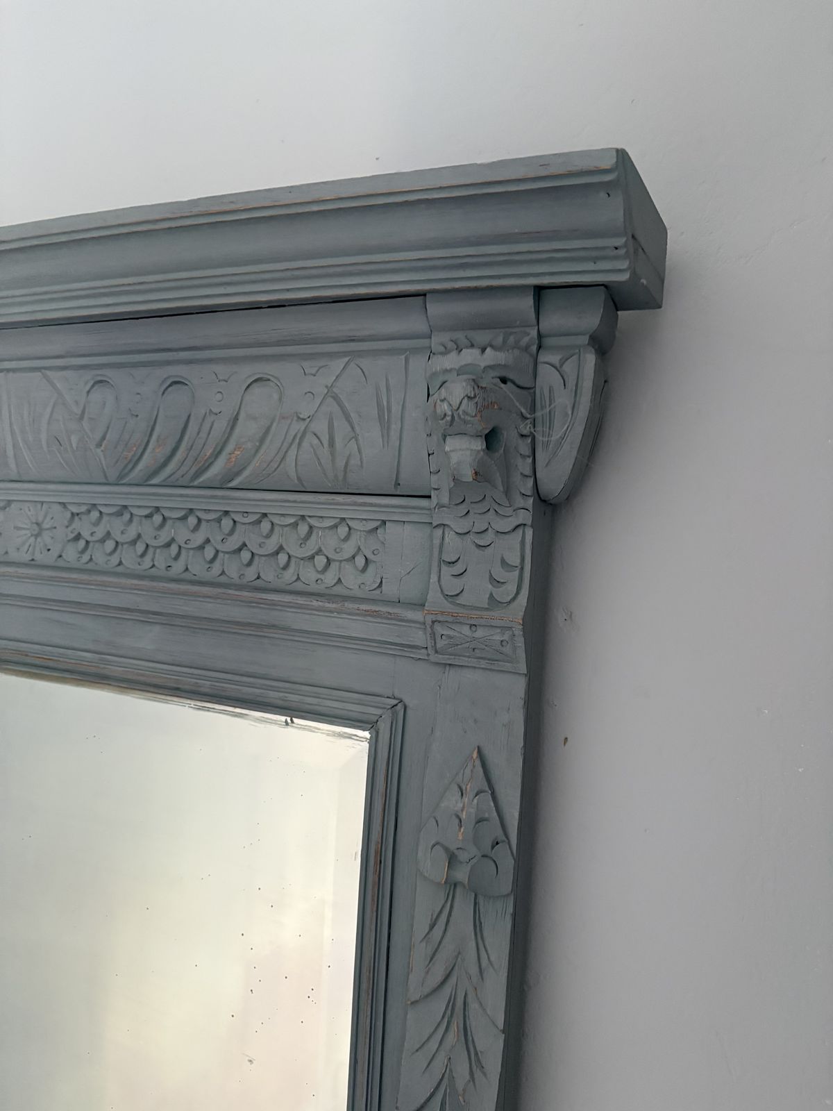 Large Antique European Belgian French Wall Mirror photo furniture