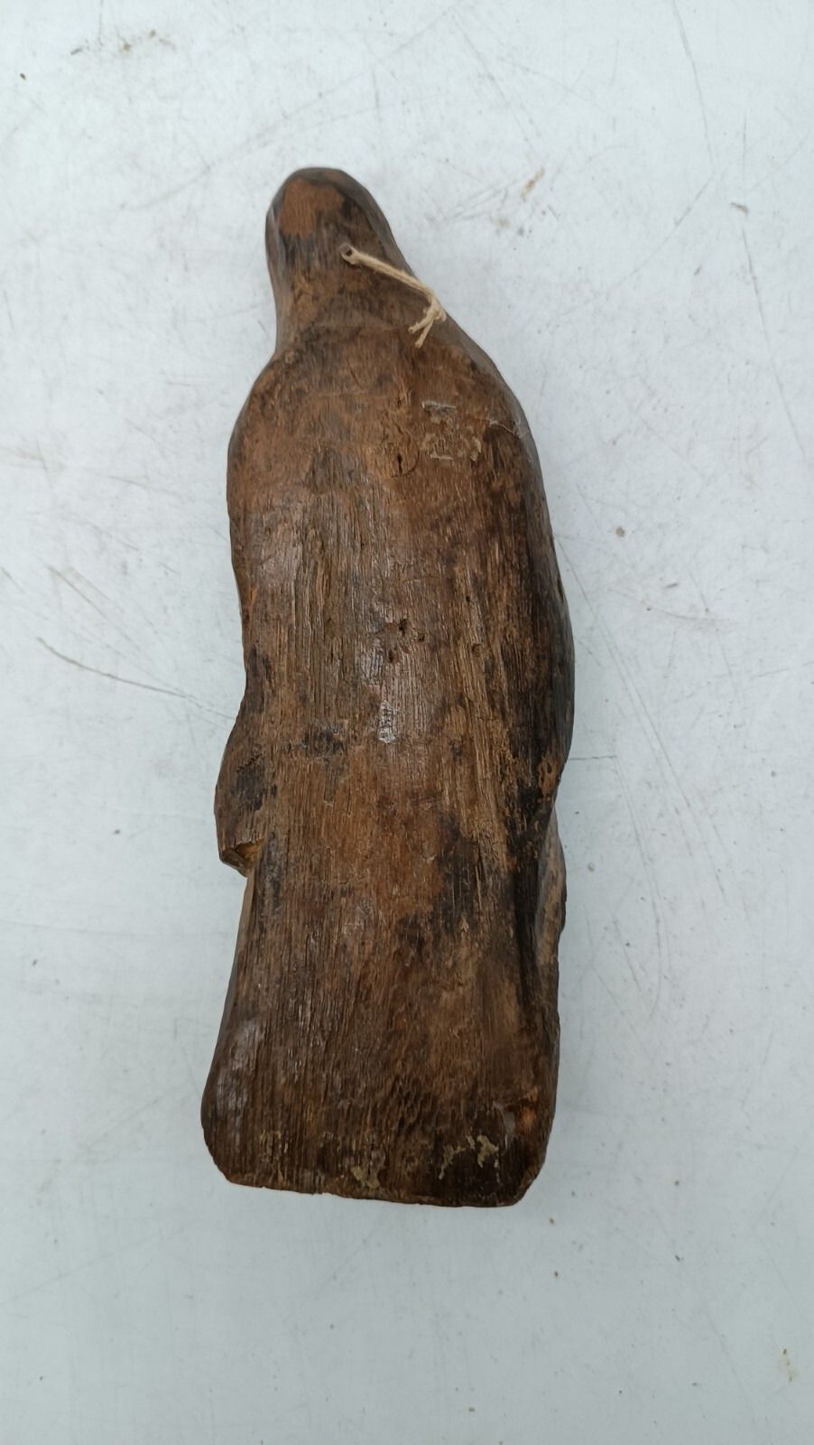 Ancient Small Sculpture Wood Folk Art Madonna 18th Century photo for sale