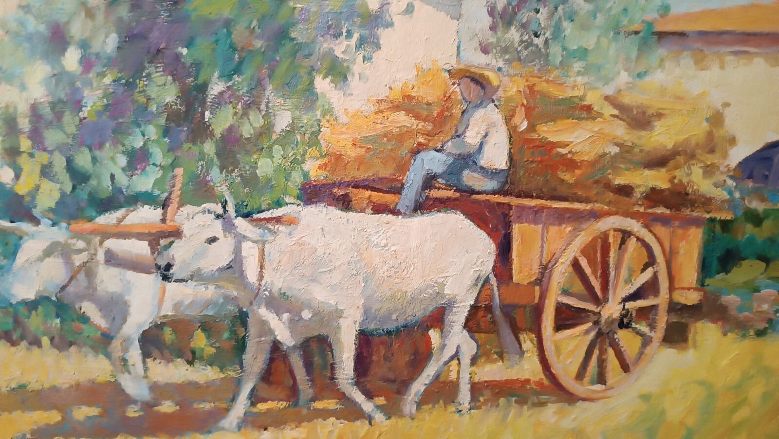 Oil Painting On Canvas From The 60s/70s Signed P.Coppini Tuscan Countryside photo Art