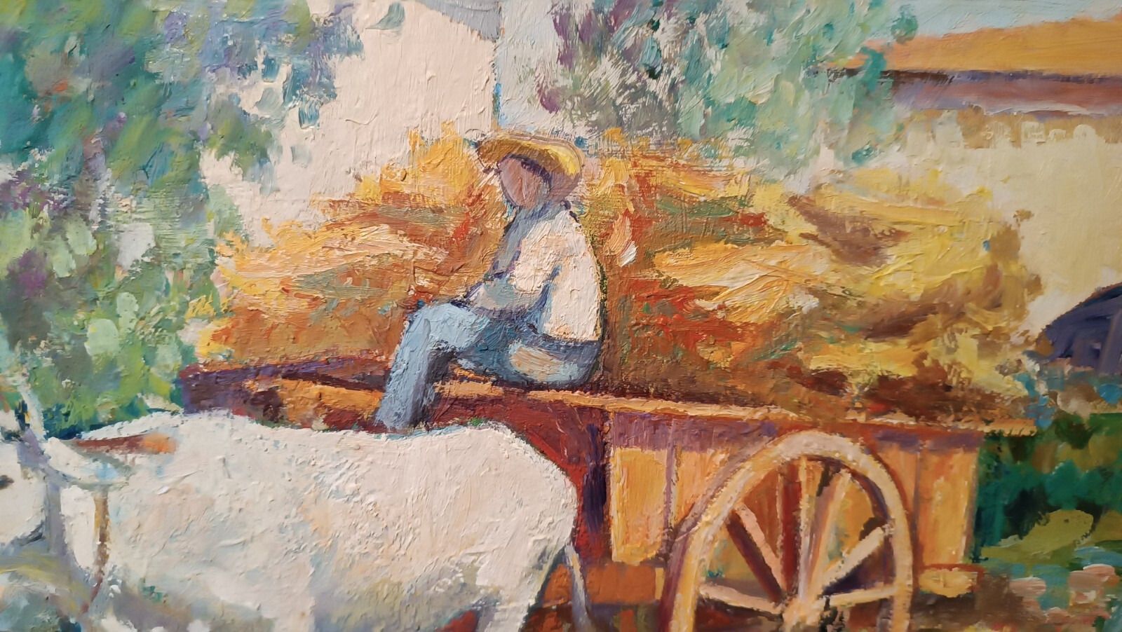 Oil Painting On Canvas From The 60s/70s Signed P.Coppini Tuscan Countryside photo 140.0